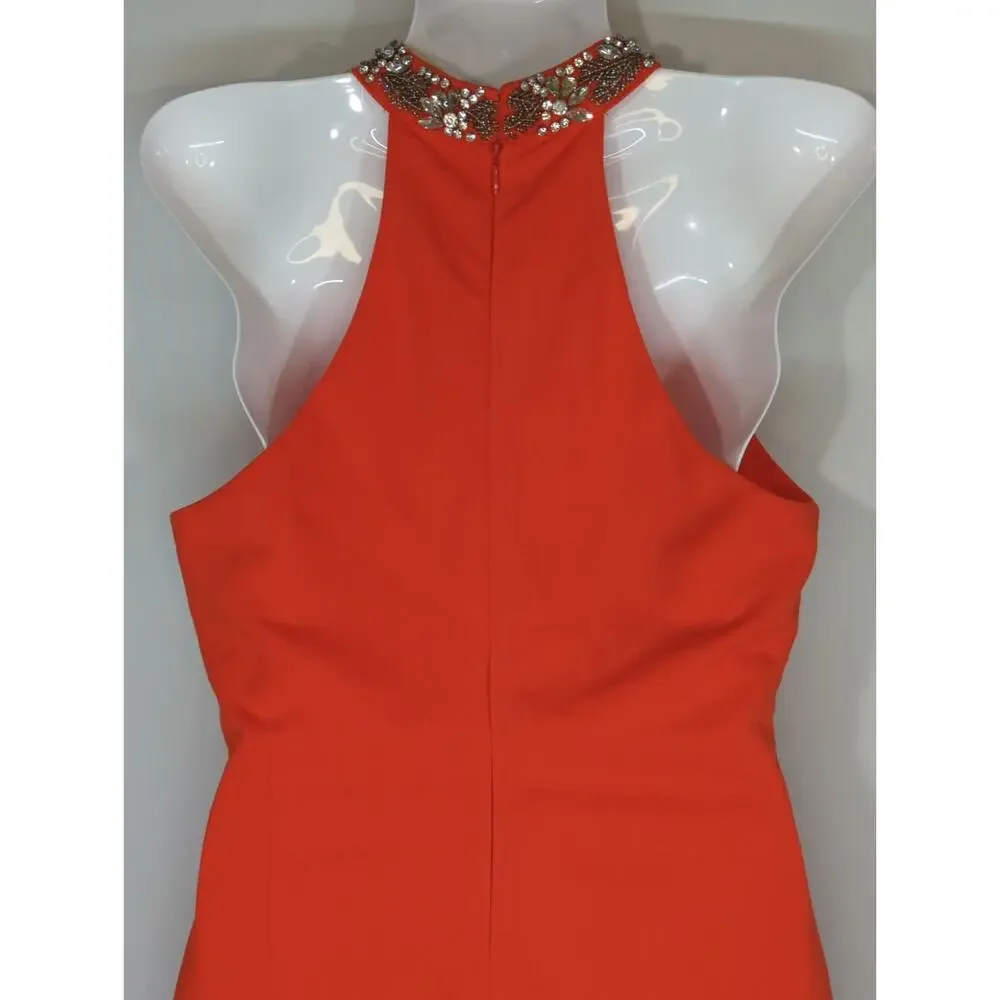 The Clothing Company Embellished Red Cut Out Mini Dress‎ Women's MEDIUM NWT